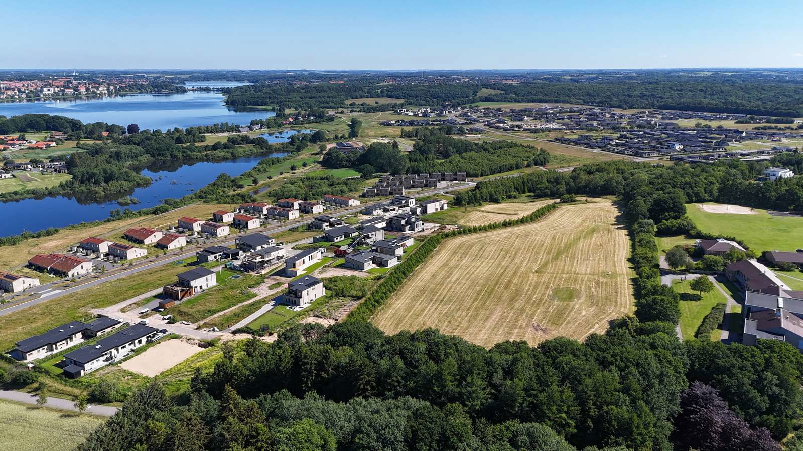 Luftfoto af ny bydel