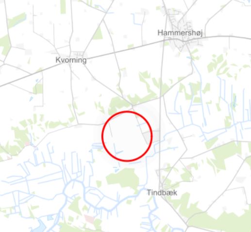 Kort over området - ©Styrelsen for Dataforsyning og Effektivisering